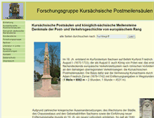 Tablet Screenshot of kursaechsische-postmeilensaeulen.de